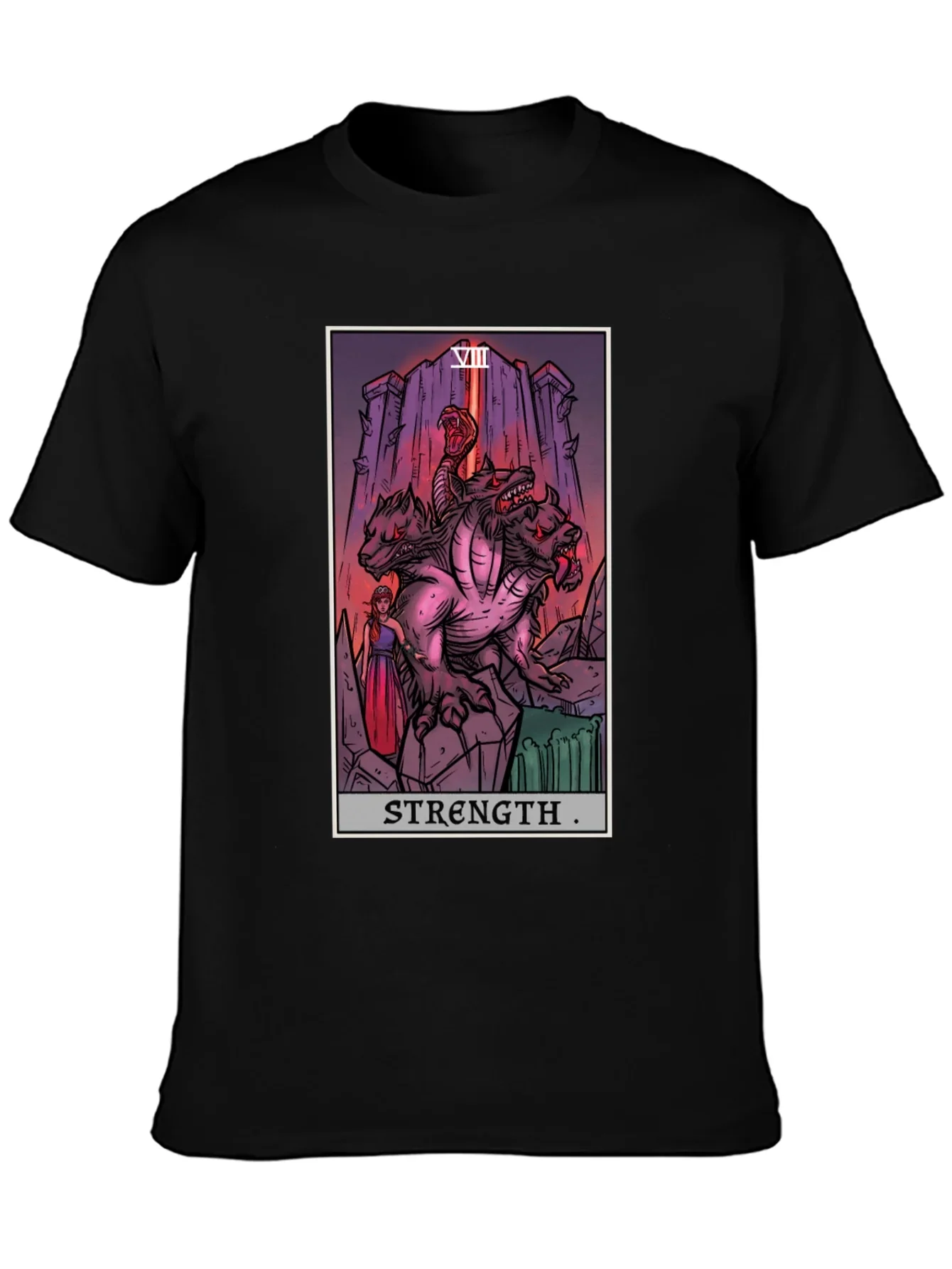 Strength Tarot Card Graphic T-Shirt