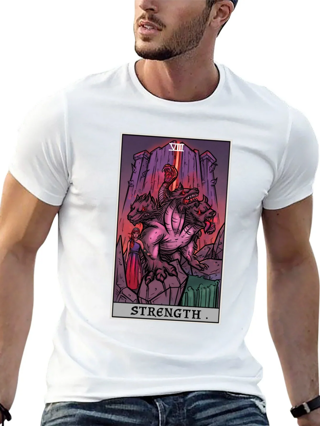 Strength Tarot Card Graphic T-Shirt