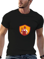 Farmer Graphic T-Shirt - Black Cotton Tee