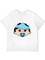 Cute Baby Graphic Tee - Black Cotton T-Shirt