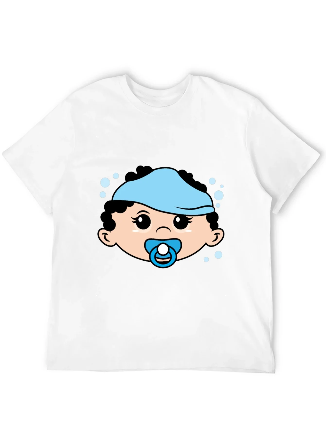 Cute Baby Graphic Tee - Black Cotton T-Shirt