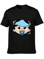 Cute Baby Graphic Tee - Black Cotton T-Shirt