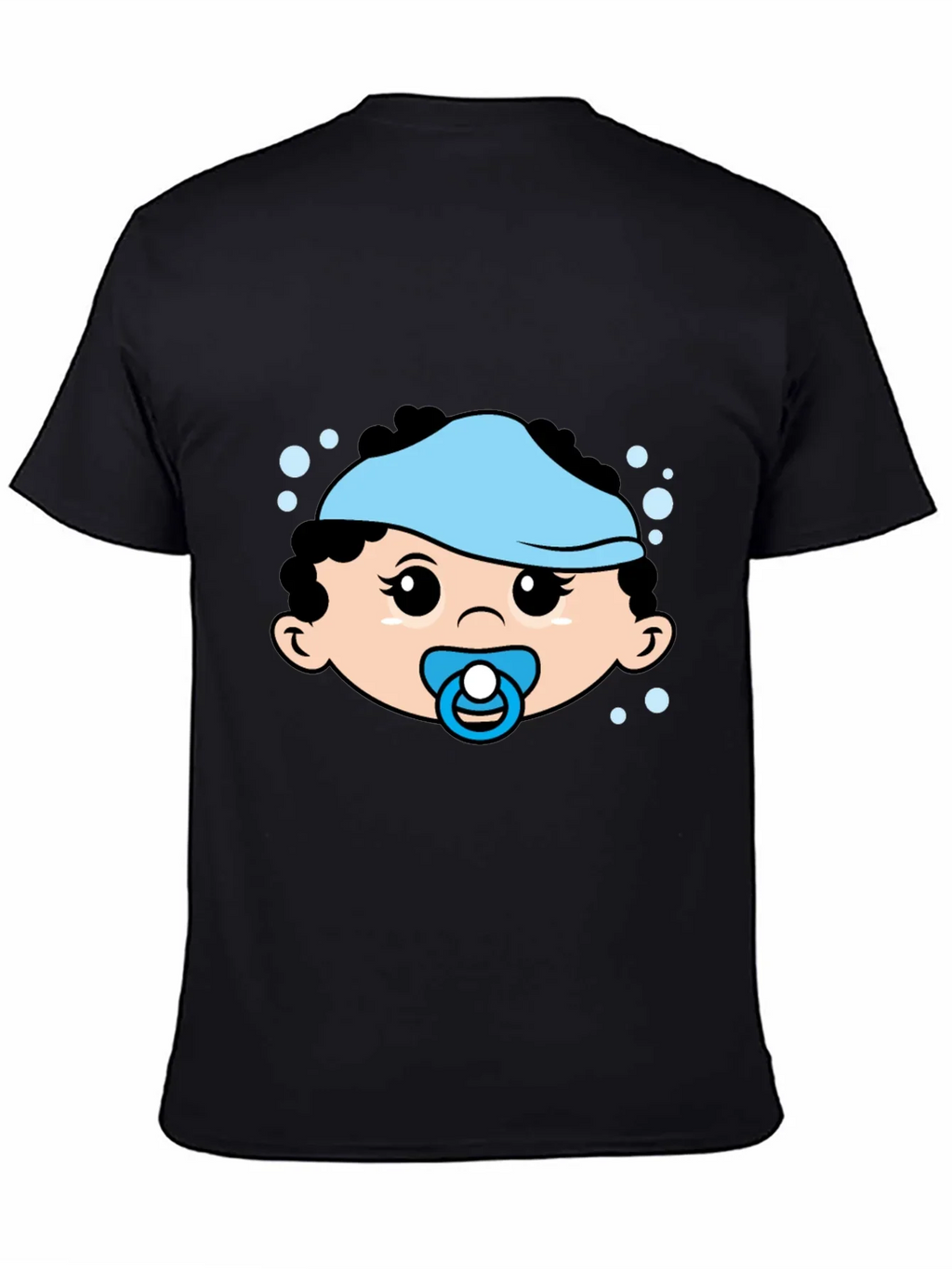 Cute Baby Graphic Tee - Black Cotton T-Shirt