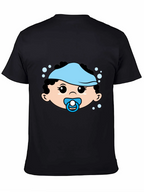 Cute Baby Graphic Tee - Black Cotton T-Shirt
