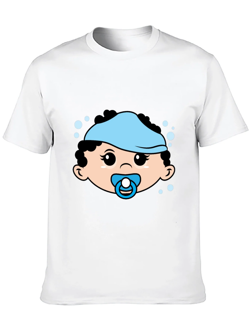 Cute Baby Graphic Tee - Black Cotton T-Shirt