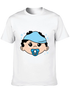 Cute Baby Graphic Tee - Black Cotton T-Shirt