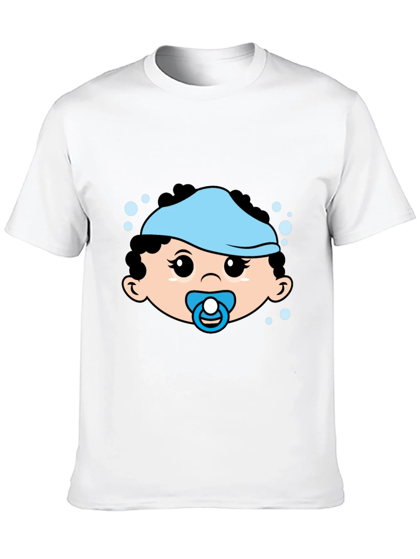 Cute Baby Graphic Tee - Black Cotton T-Shirt
