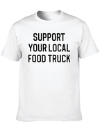 Support Local Food Truck Black Graphic Tee
