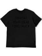 Support Local Food Truck Black Graphic Tee