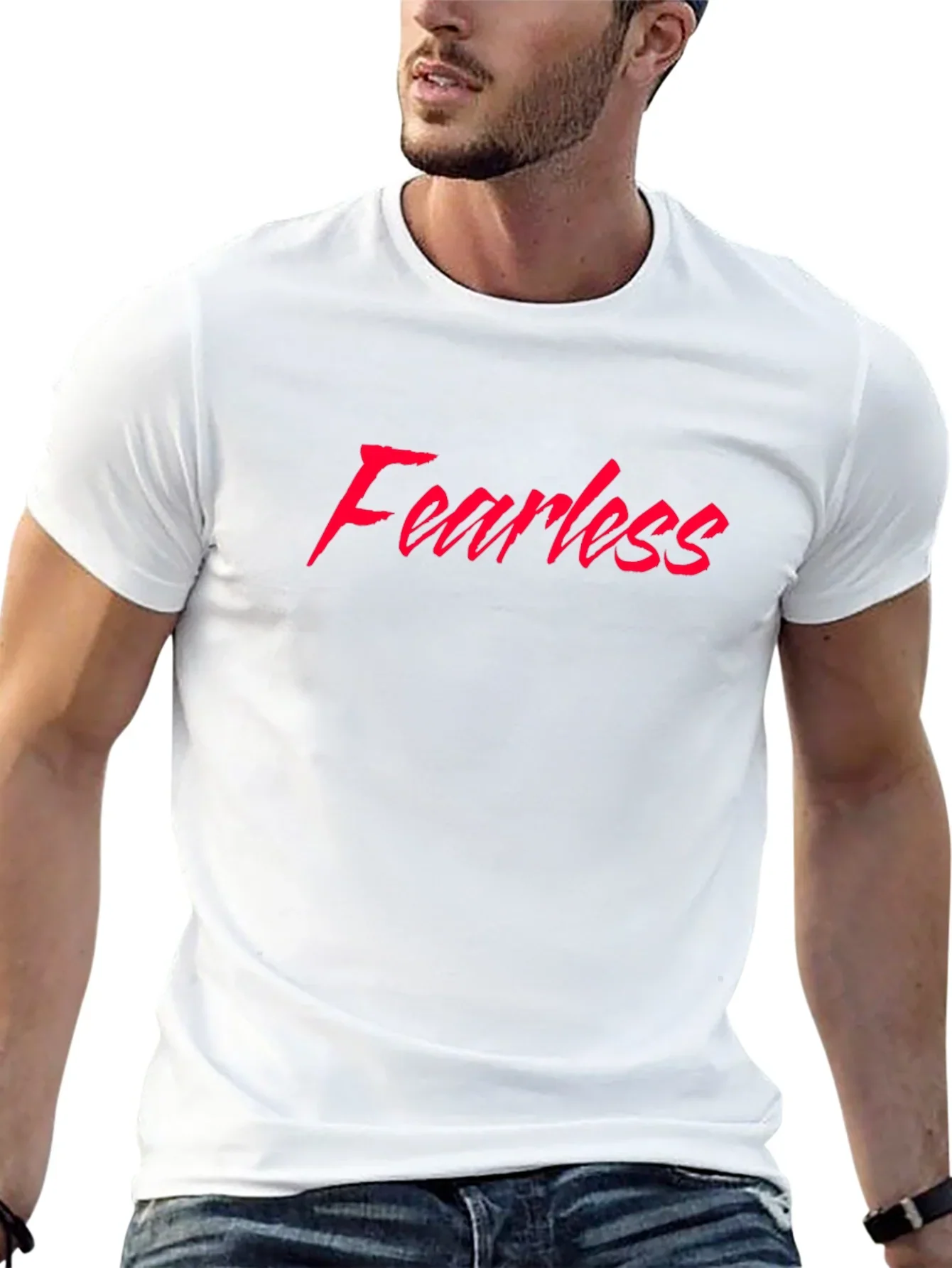 Fearless Graphic Tee - Red Text on Black T-Shirt