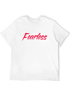 Fearless Graphic Tee - Red Text on Black T-Shirt