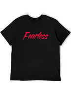 Fearless Graphic Tee - Red Text on Black T-Shirt