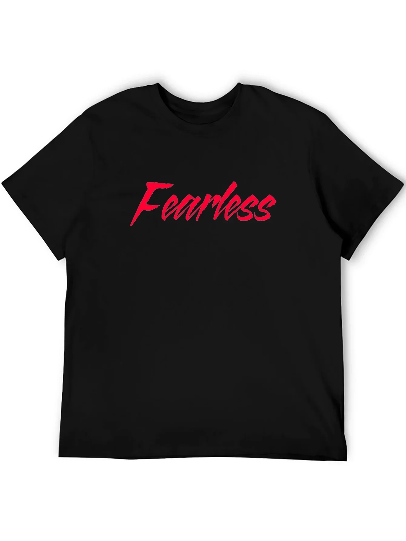 Fearless Graphic Tee - Red Text on Black T-Shirt