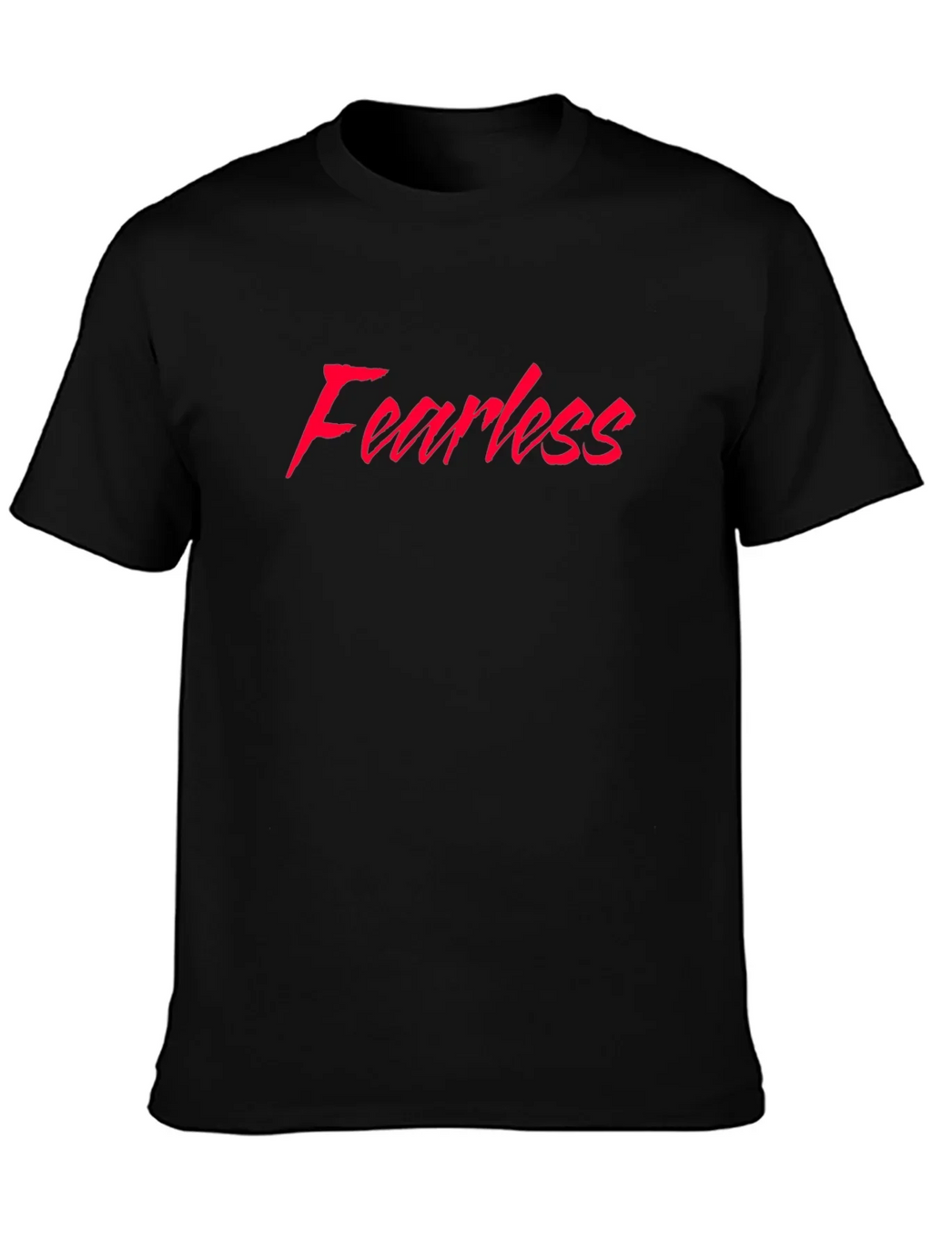 Fearless Graphic Tee - Red Text on Black T-Shirt