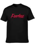 Fearless Graphic Tee - Red Text on Black T-Shirt