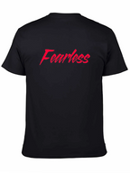 Fearless Graphic Tee - Red Text on Black T-Shirt