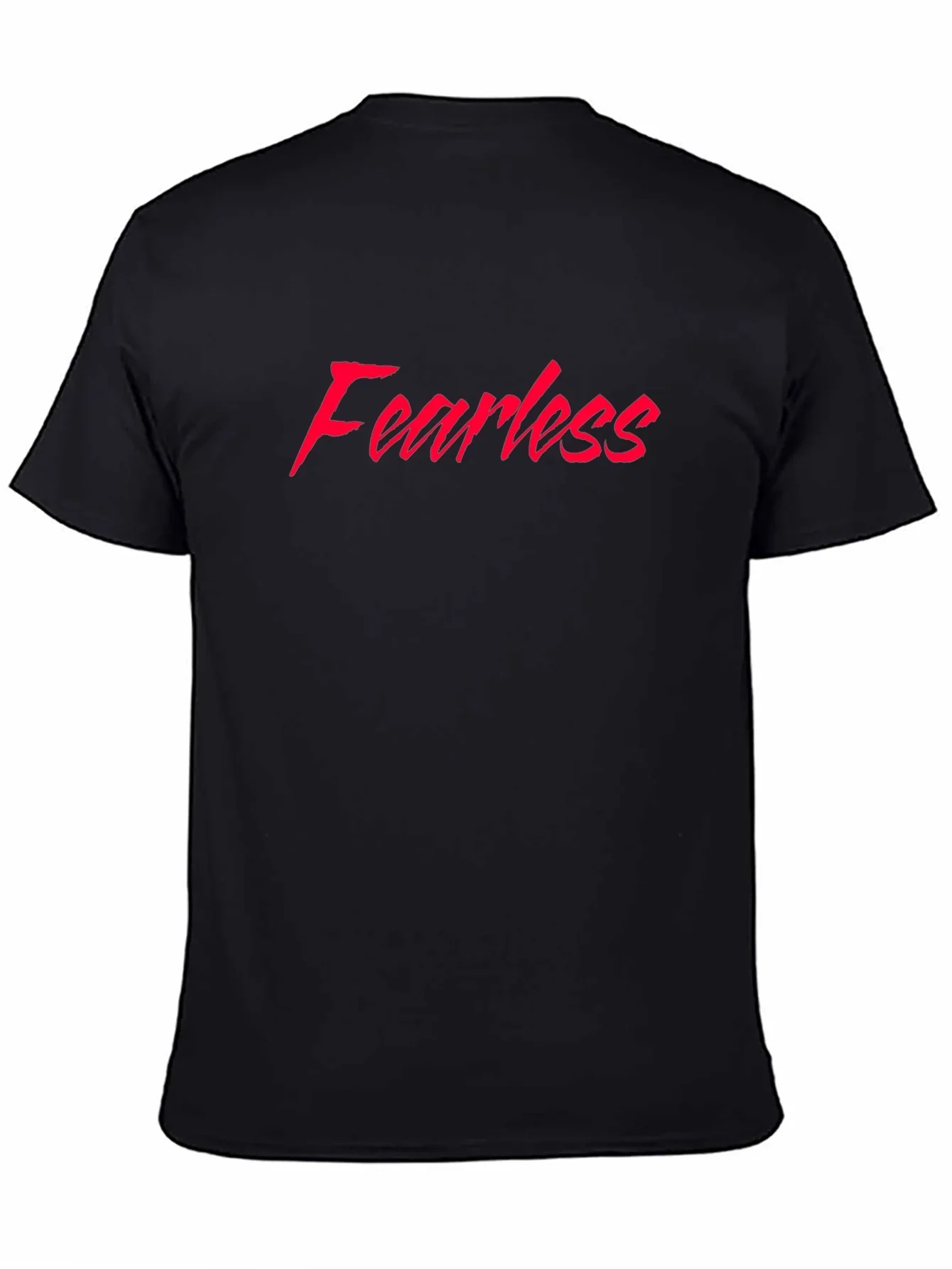 Fearless Graphic Tee - Red Text on Black T-Shirt