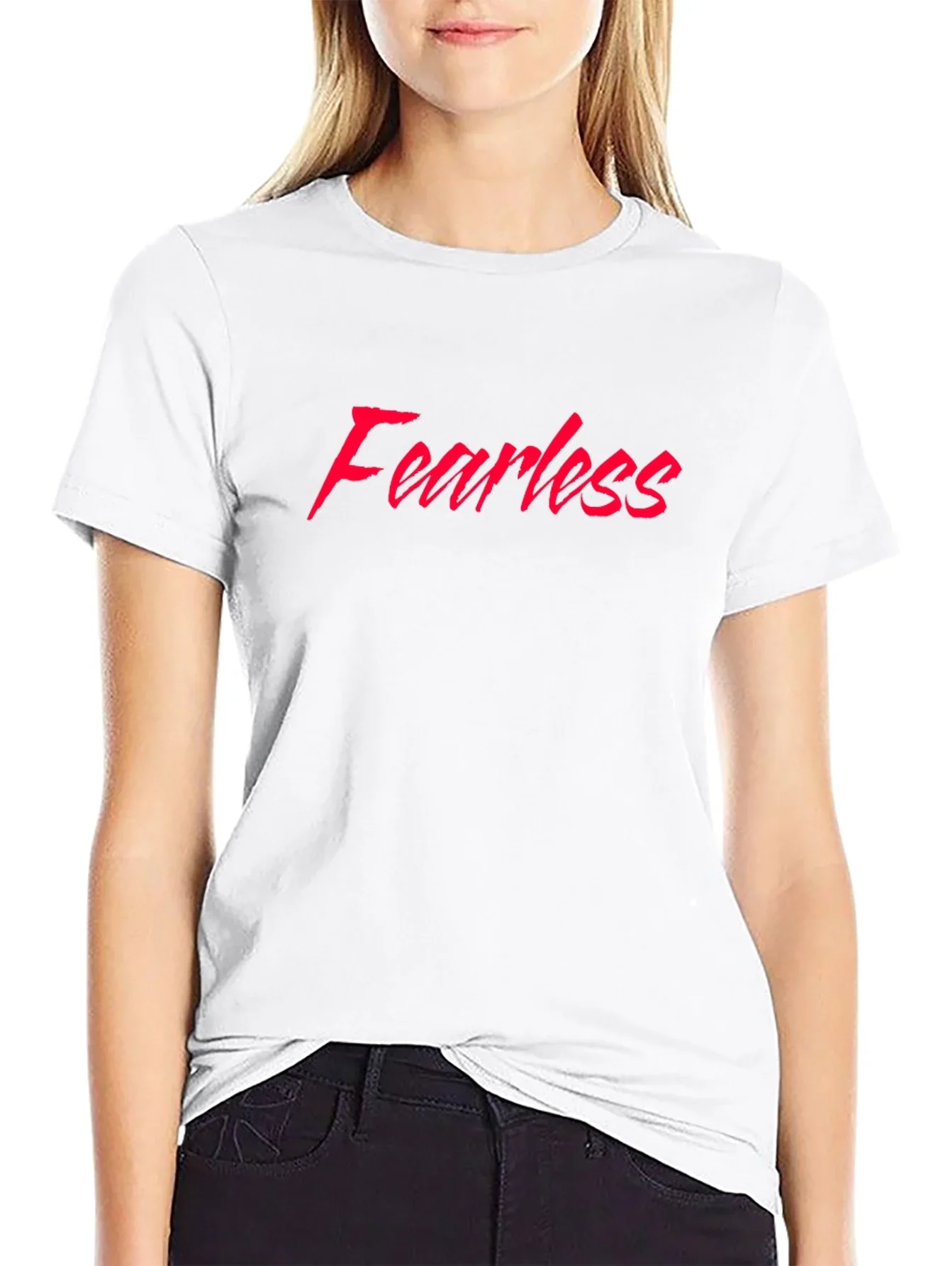 Fearless Graphic Tee - Red Text on Black T-Shirt