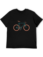 Stylish Bike Graphic Tee - Black Cotton Blend