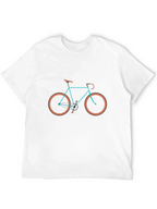 Stylish Bike Graphic Tee - Black Cotton Blend