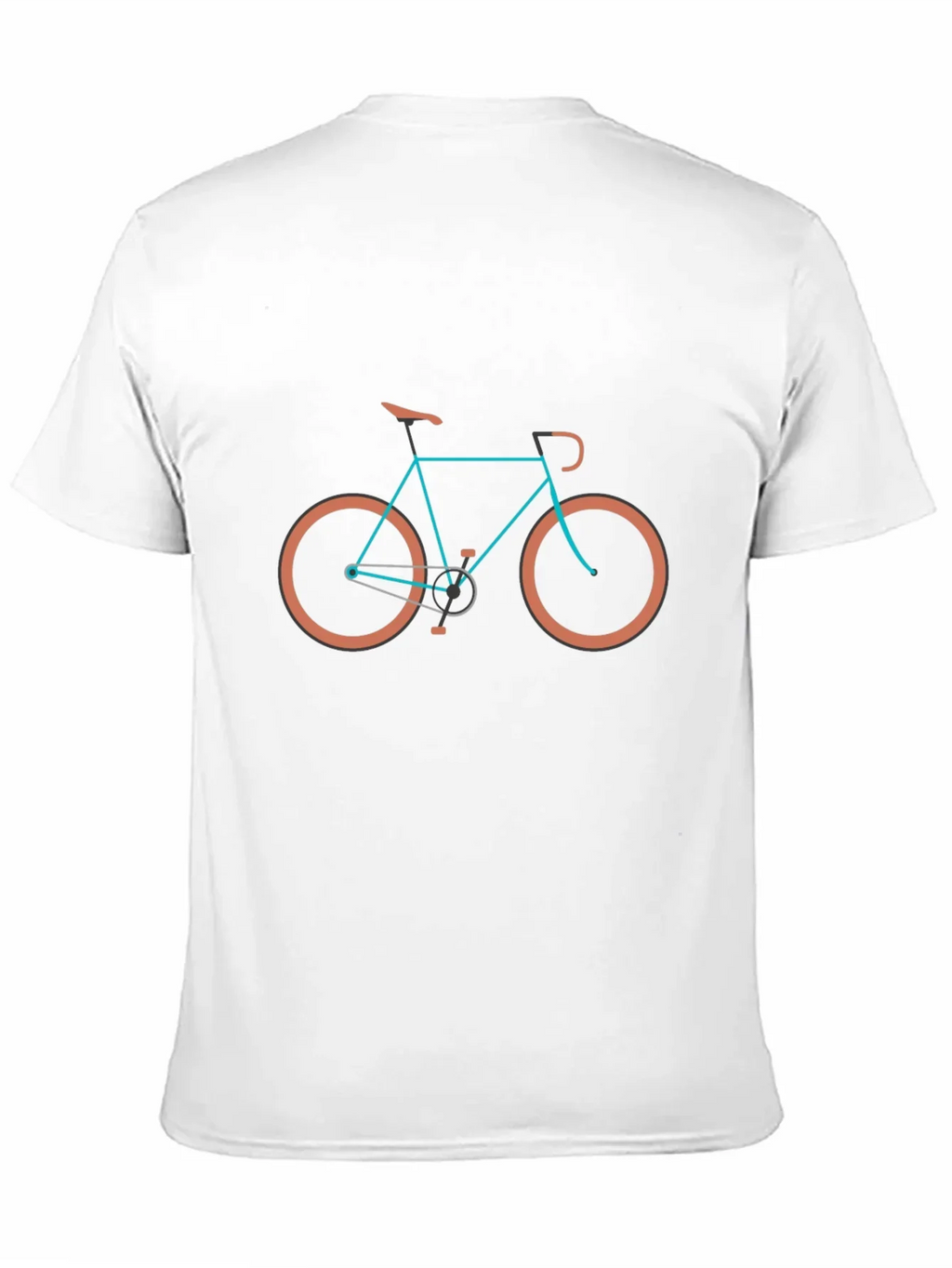 Stylish Bike Graphic Tee - Black Cotton Blend