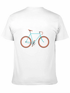 Stylish Bike Graphic Tee - Black Cotton Blend