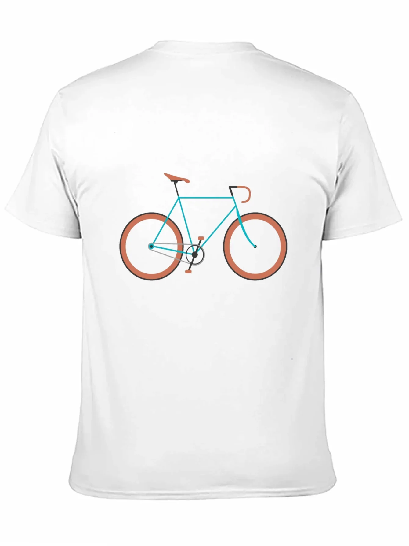 Stylish Bike Graphic Tee - Black Cotton Blend