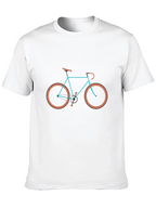 Stylish Bike Graphic Tee - Black Cotton Blend