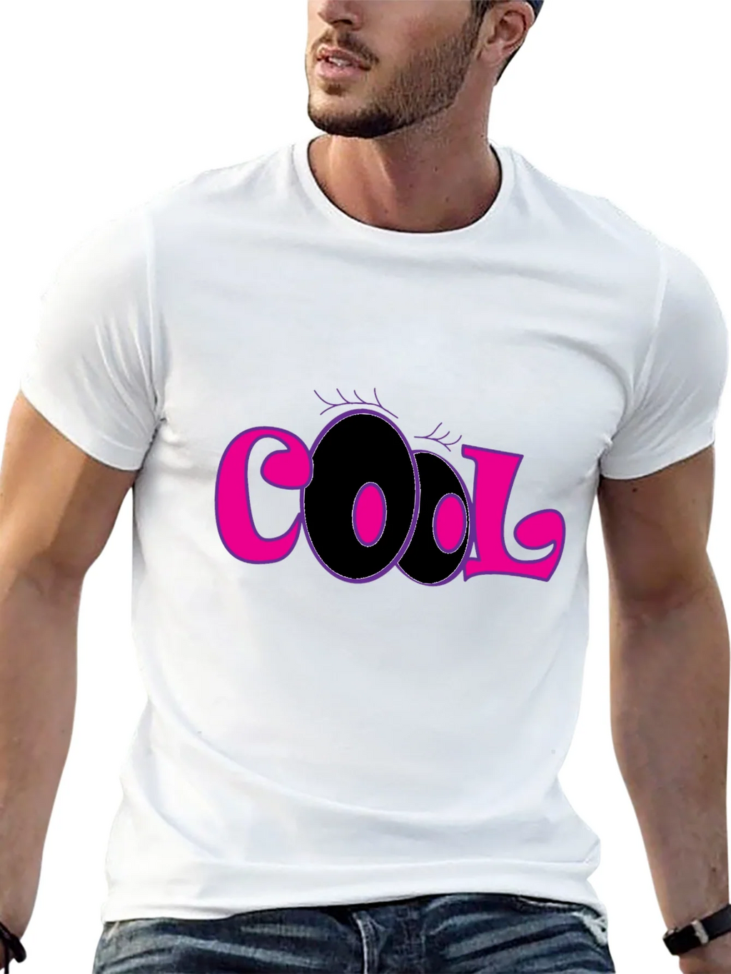 Cool Graphic Tee - Stylish Black Cotton T-Shirt