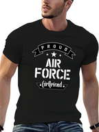 Proud Air Force Girlfriend Graphic T-Shirt