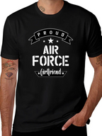 Proud Air Force Girlfriend Graphic T-Shirt