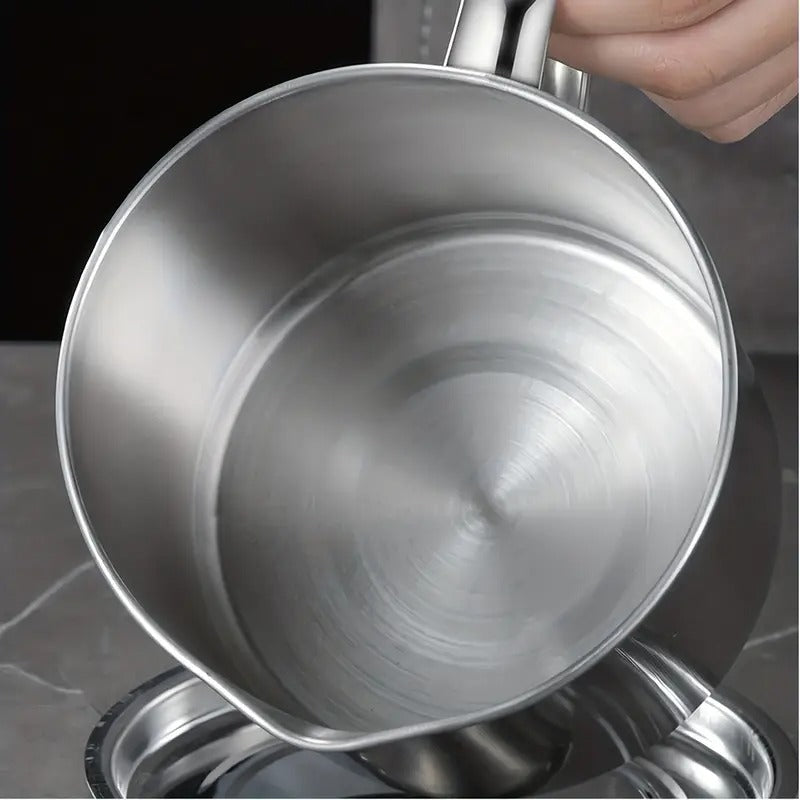 1pc Stainless Steel Grease Container With Strainer And Colander - Easy Grease Storage And Hands-Food And Catering Tools, Free Grease Jar Holder For Kitchen Cooking