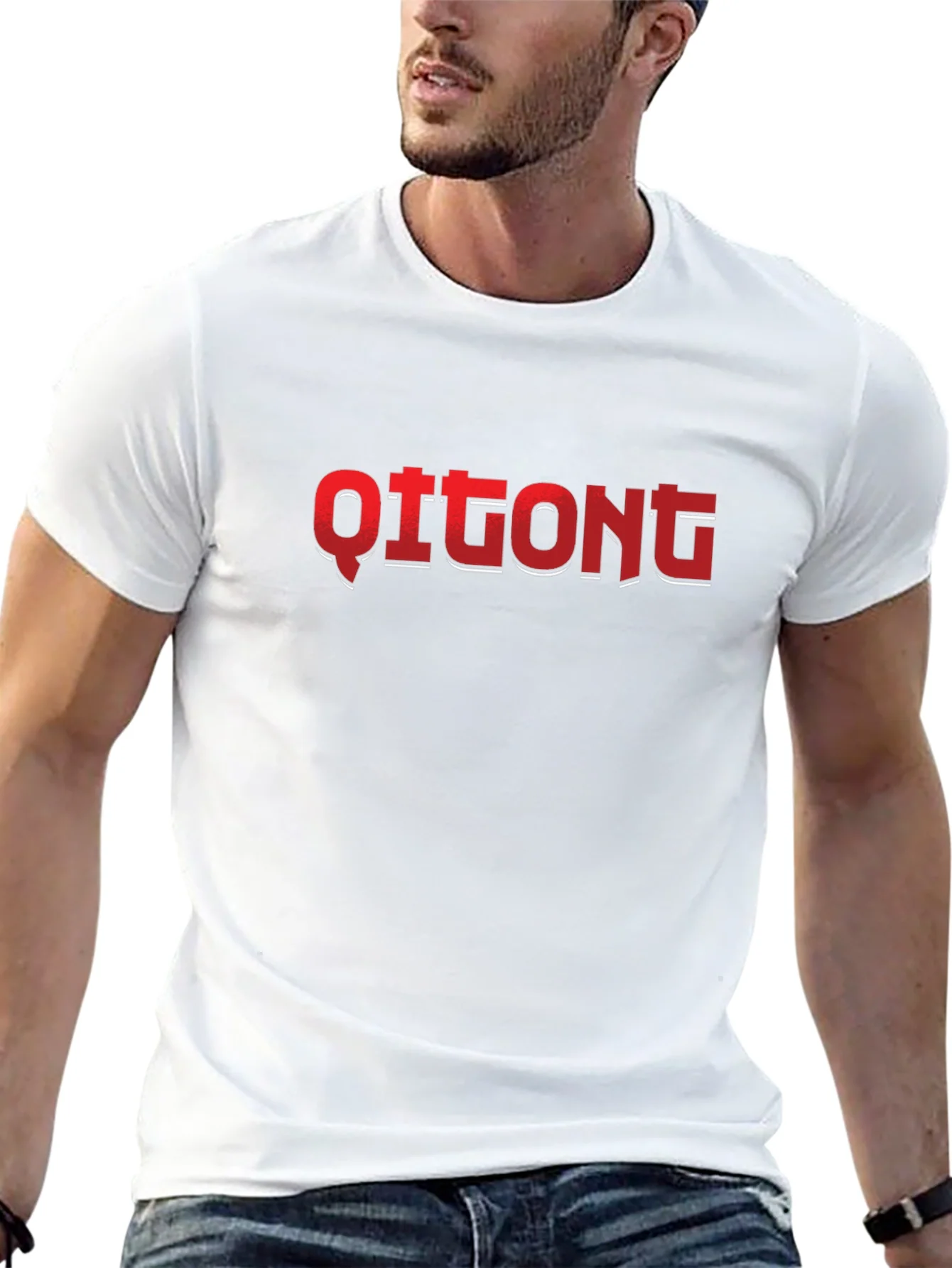 Qitong Graphic Black Tee