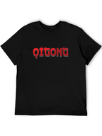 Qitong Graphic Black Tee