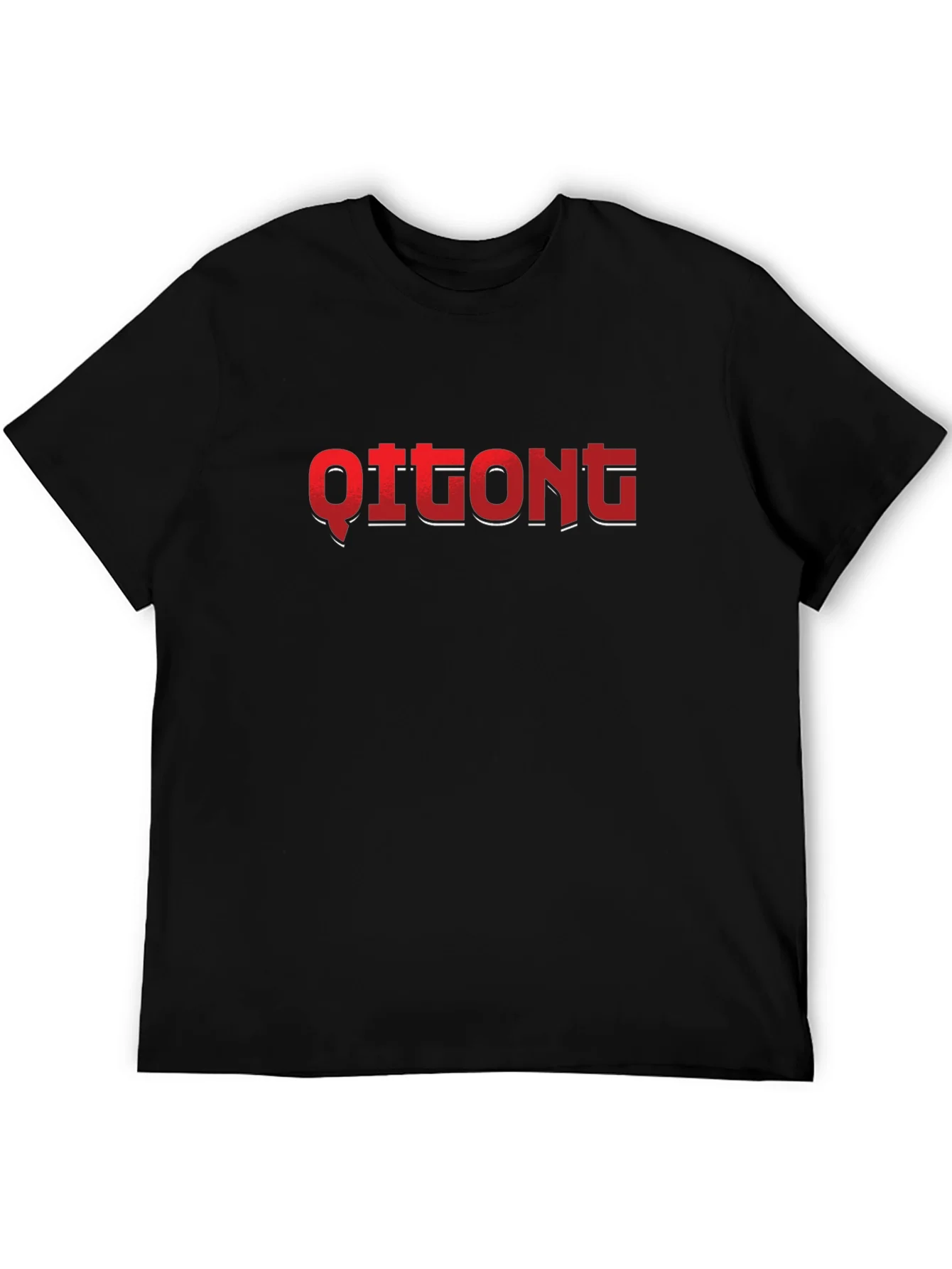 Qitong Graphic Black Tee