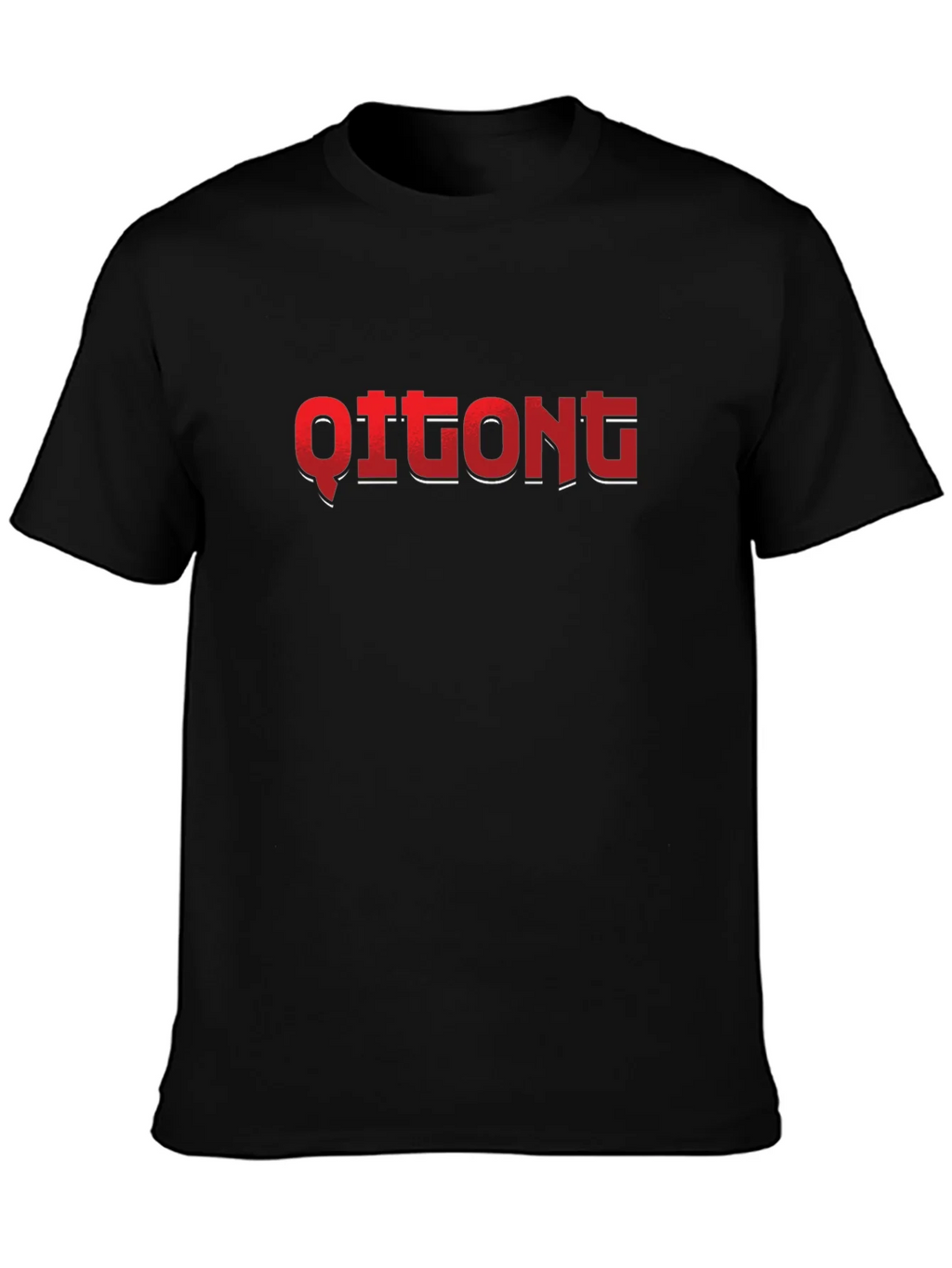 Qitong Graphic Black Tee