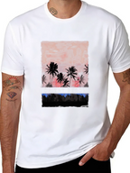Orient Beach Palm Tree Graphic T-Shirt