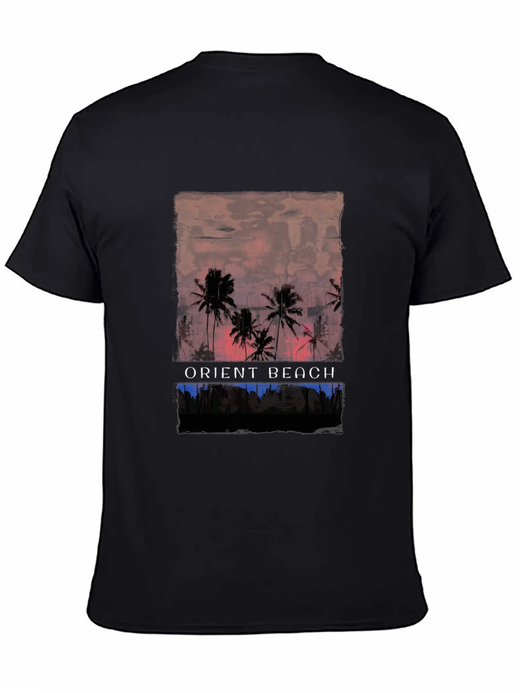 Orient Beach Palm Tree Graphic T-Shirt