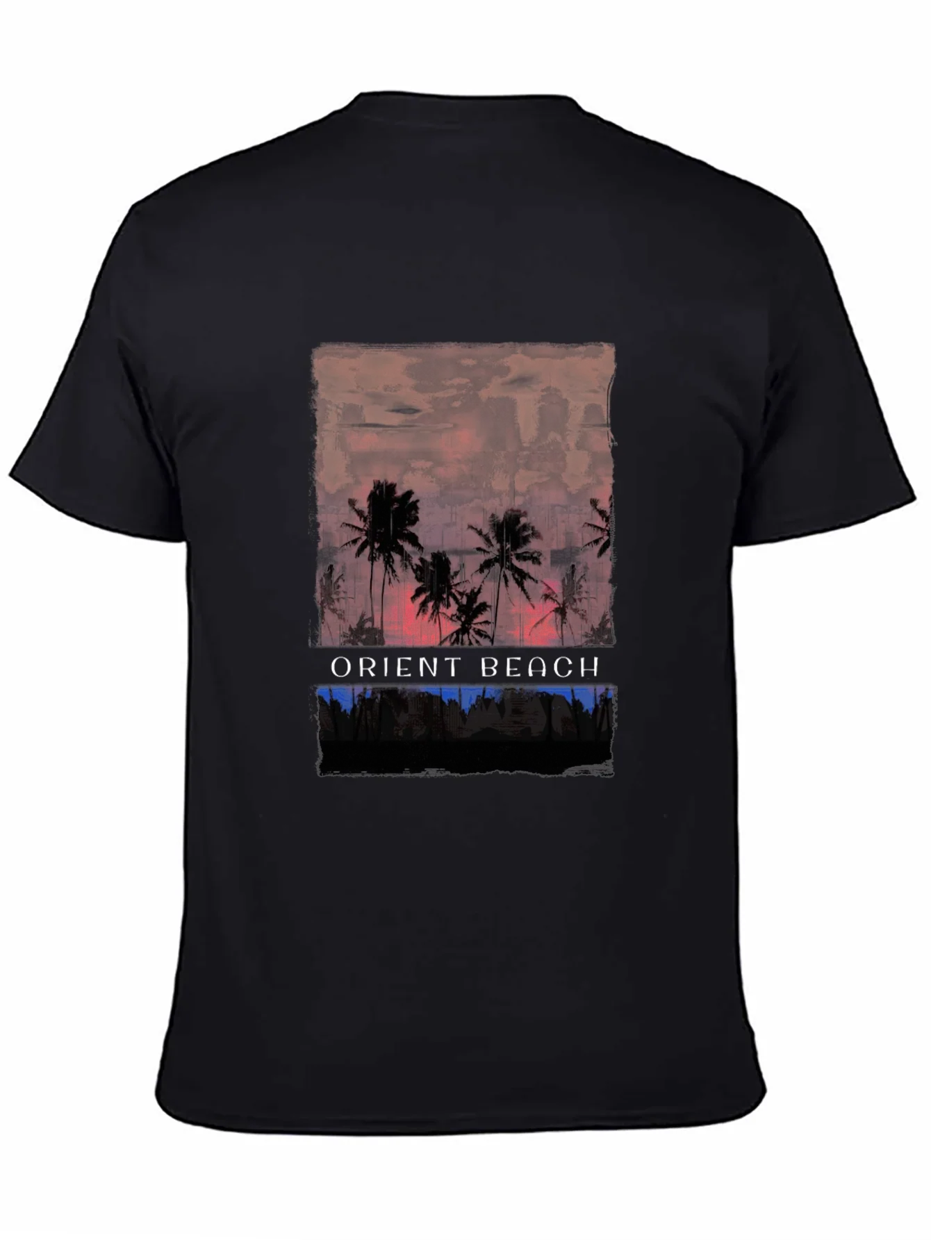 Orient Beach Palm Tree Graphic T-Shirt