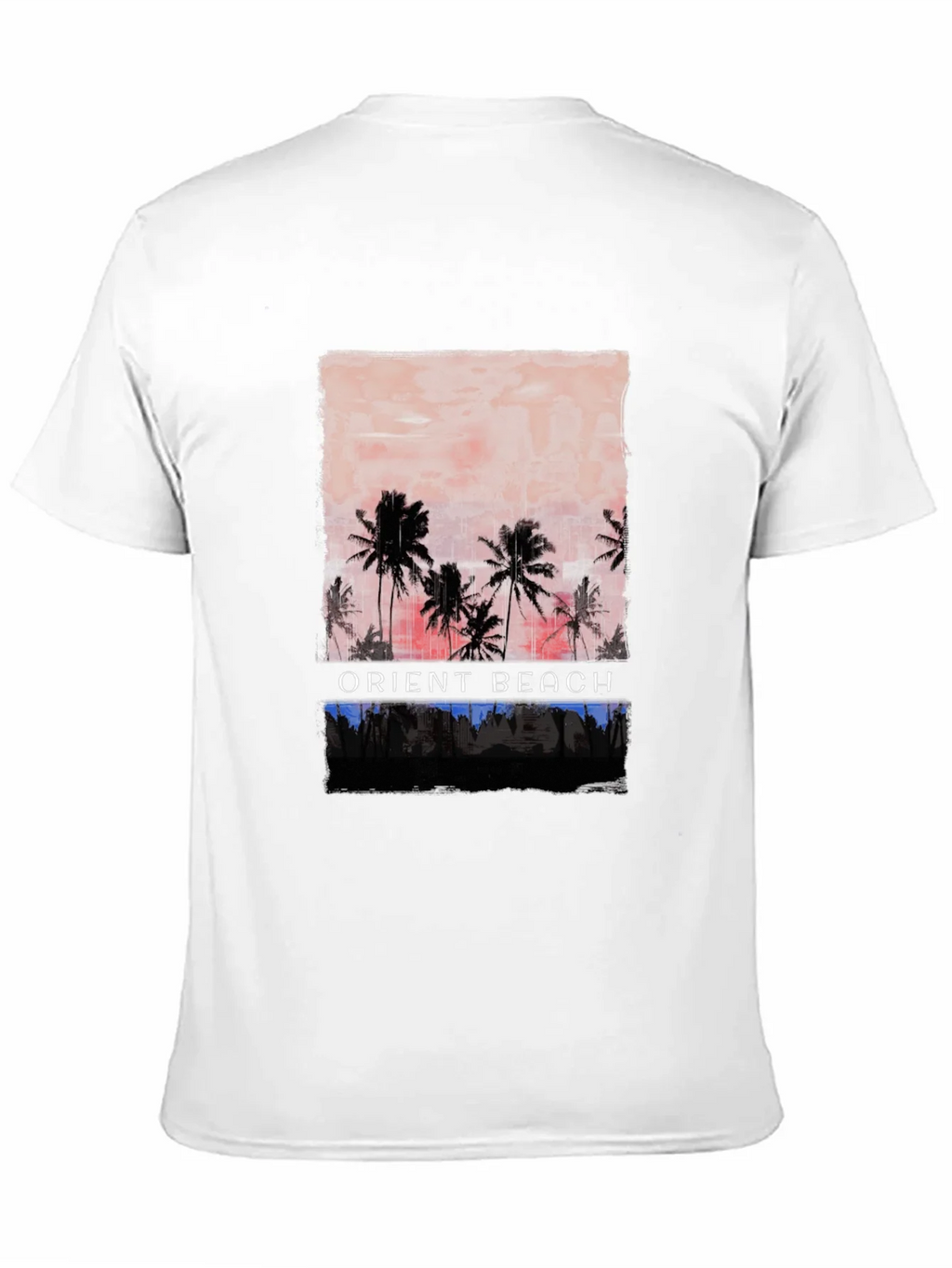 Orient Beach Palm Tree Graphic T-Shirt