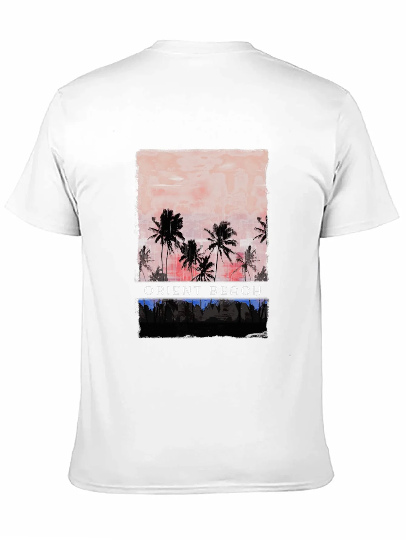 Orient Beach Palm Tree Graphic T-Shirt
