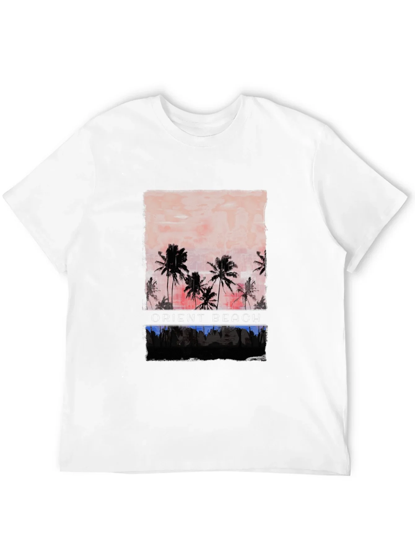 Orient Beach Palm Tree Graphic T-Shirt