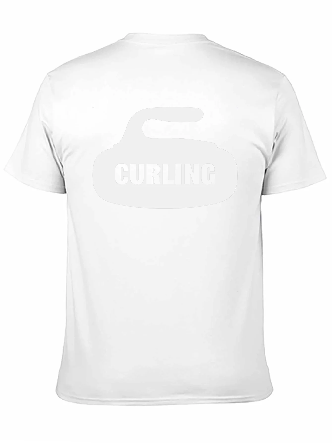 Curling Stone Graphic T-Shirt - Black Cotton Tee