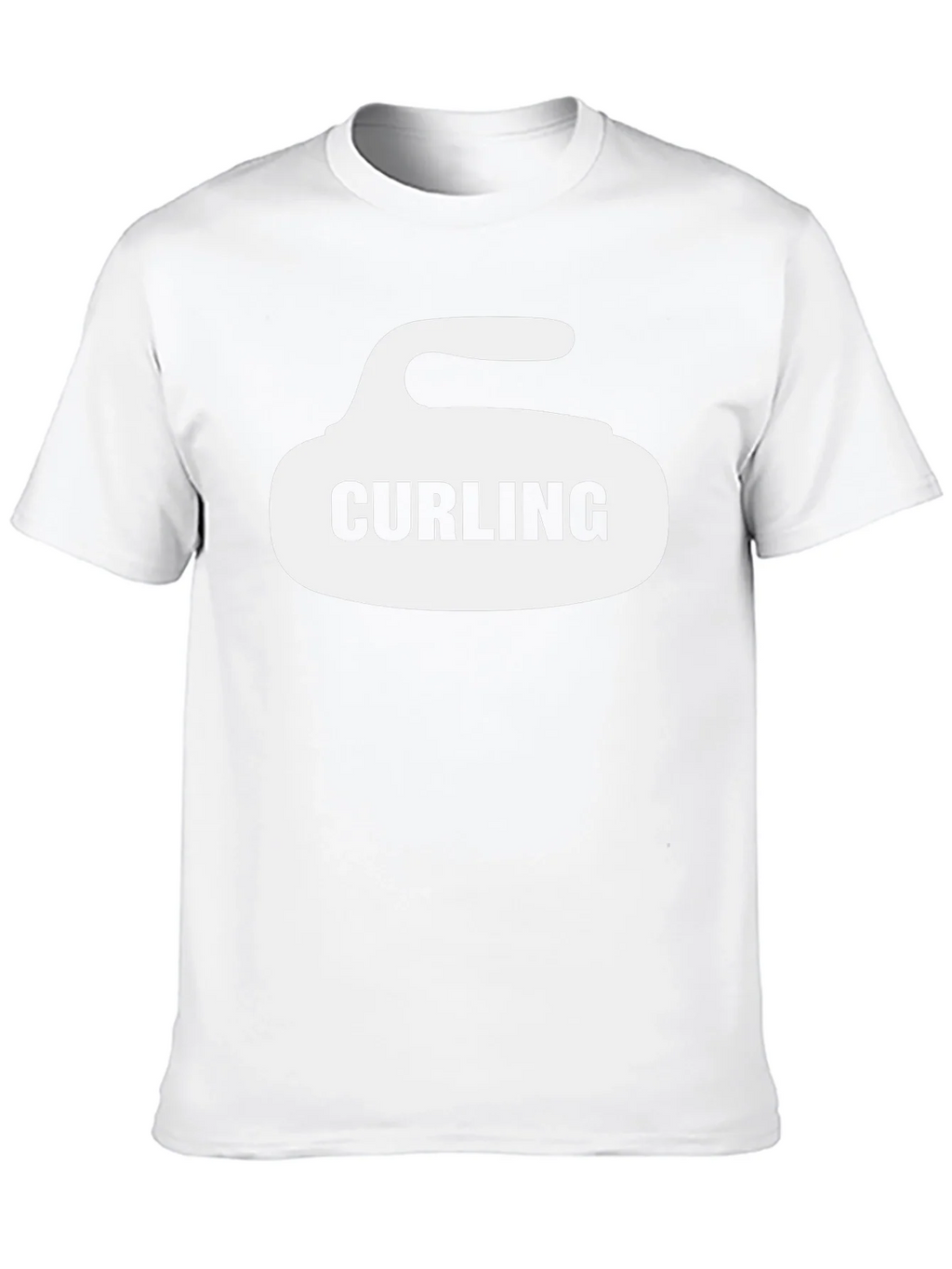 Curling Stone Graphic T-Shirt - Black Cotton Tee