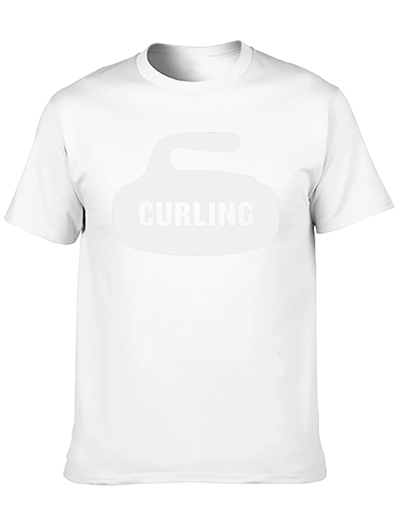 Curling Stone Graphic T-Shirt - Black Cotton Tee