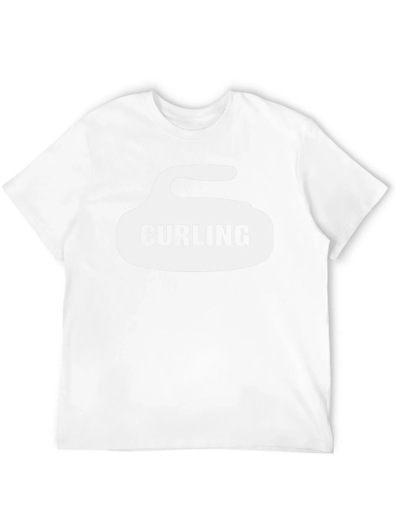 Curling Stone Graphic T-Shirt - Black Cotton Tee