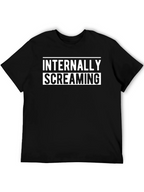 Internally Screaming Graphic Tee - Black Cotton Blend
