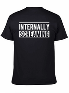Internally Screaming Graphic Tee - Black Cotton Blend