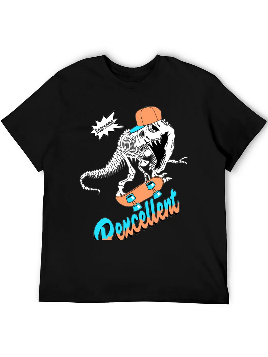 Roarsome Dino Skateboarder Graphic Tee