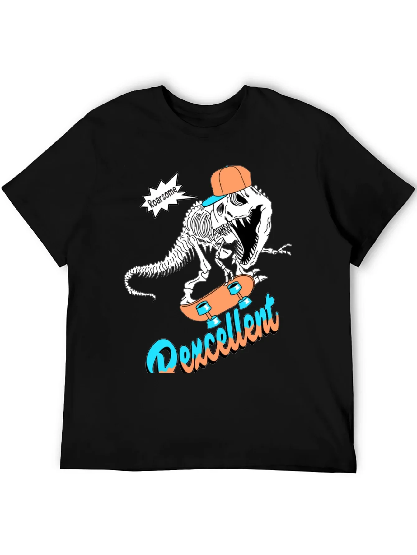 Roarsome Dino Skateboarder Graphic Tee